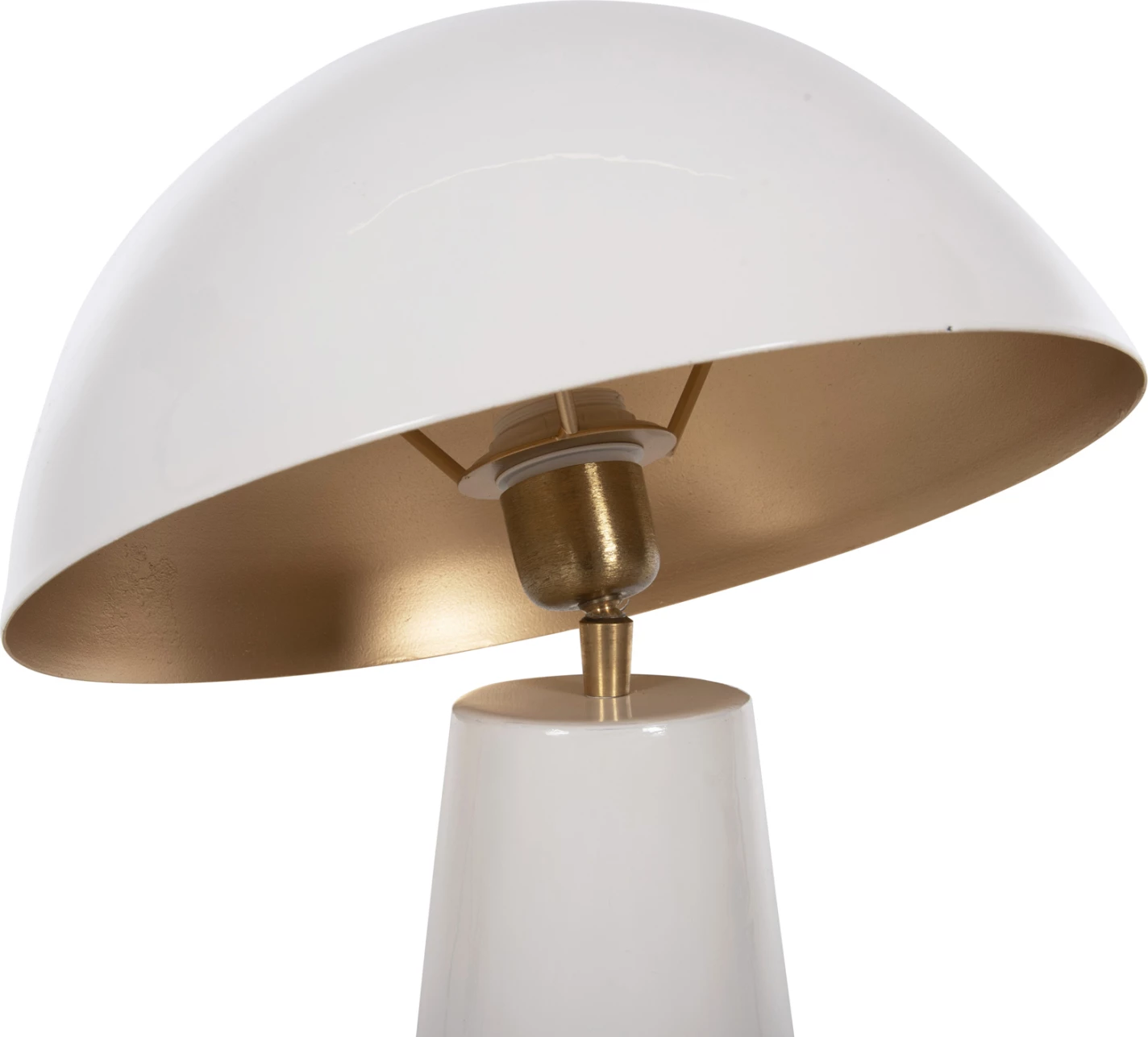 Llambë tavoline SMUSH FH4258.03 metalike, ngjyrë e bardhë, kapak rrotullues, Φ32,5x69H cm