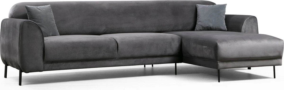 Kënd divan-krevat Atelier del Sofa, këndi djathtë, ngjyrë antracit