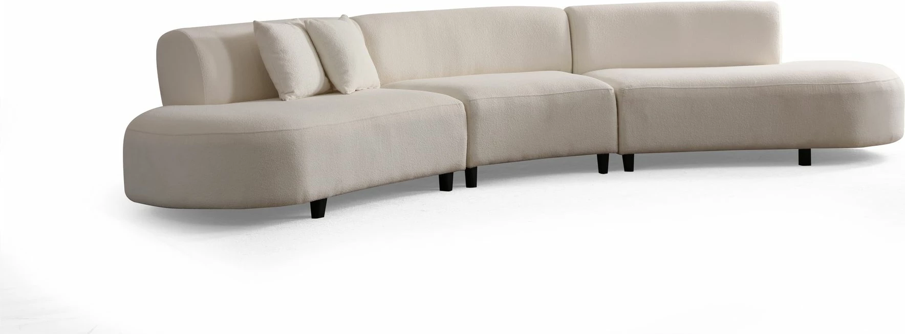 Këndare Atelier del Sofa, ngjyrë krem, U-shape, (L1 + 01 + 1R) - Corner v2