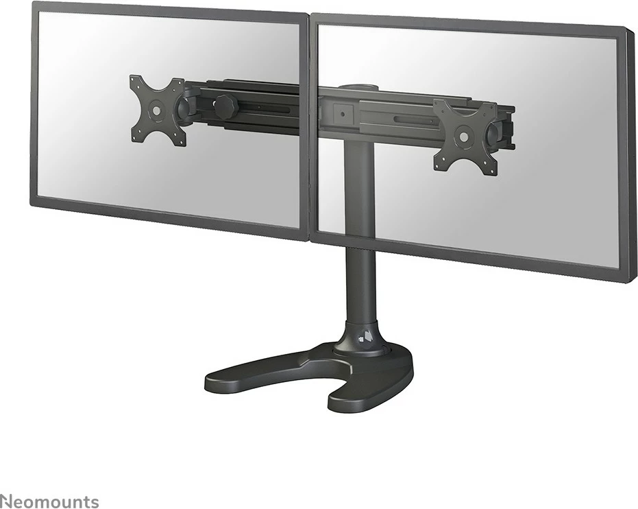 Mbajtës monitori Neomounts FPMA-D700DD, për 2 ekrane 19-30 inç, rregullim lartësie, i zi