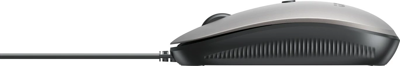 Maus Unitek SlimTrack, USB, me kabllo, 1600 DPI, gri