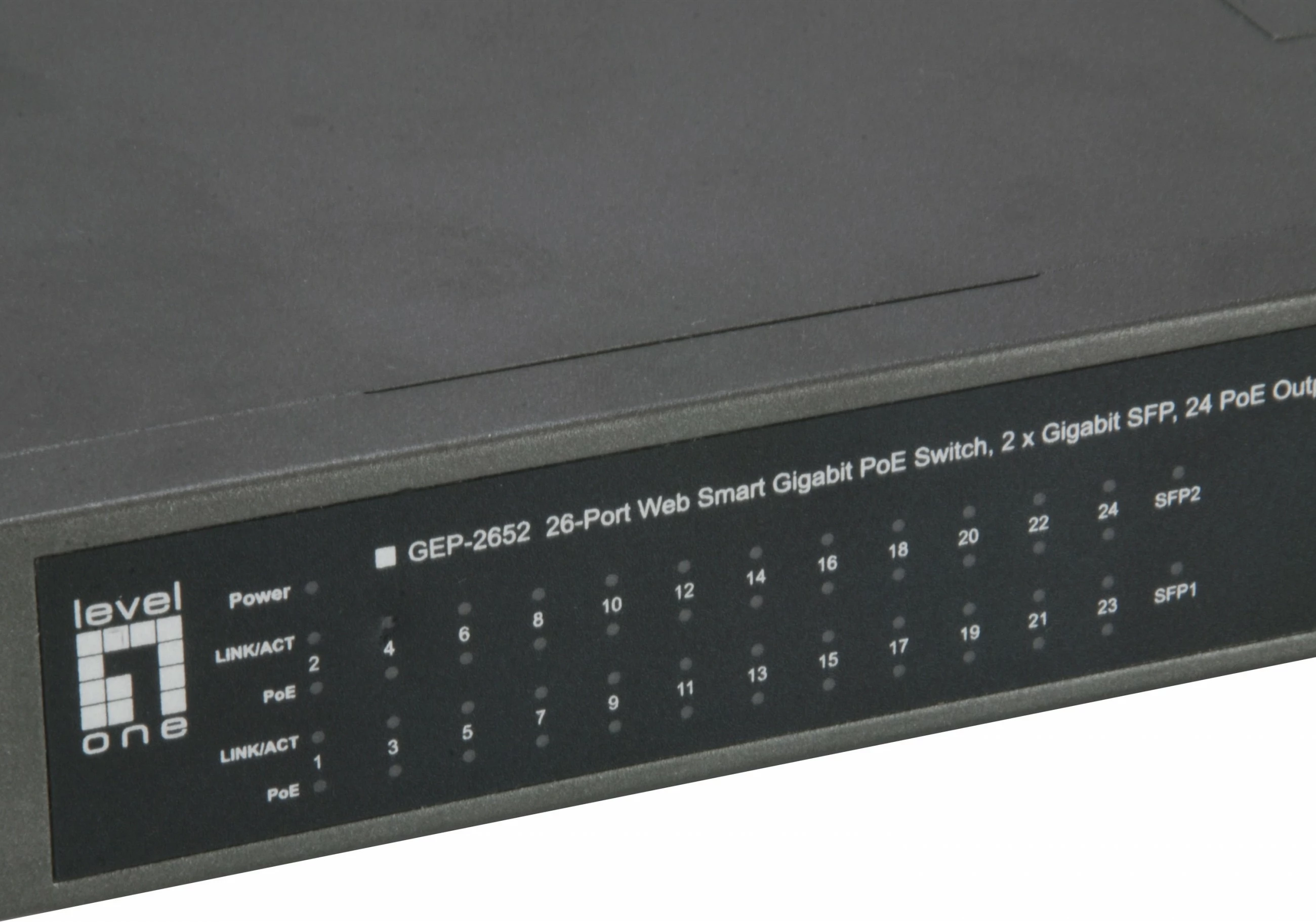 Switch LevelOne GEP-2652, Managed, L2, Gigabit Ethernet, PoE, Rack mounting