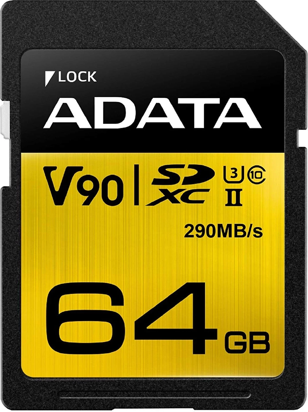 Kartë kujtese ADATA Premier One, 64GB, 290R/260W UHS-II U3 Class 10