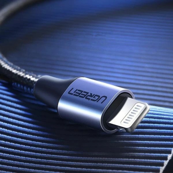 Kabëll Ugreen 107697 USB-C në Lightning MFi 1 m 3A/36W, Argjendtë