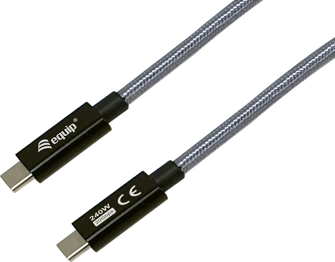 Kabllo USB-C EQUIP 128428, 3m, USB 3.2 Gen 2x2, 20Gbps, PD 240W, 4K/60Hz, e zezë