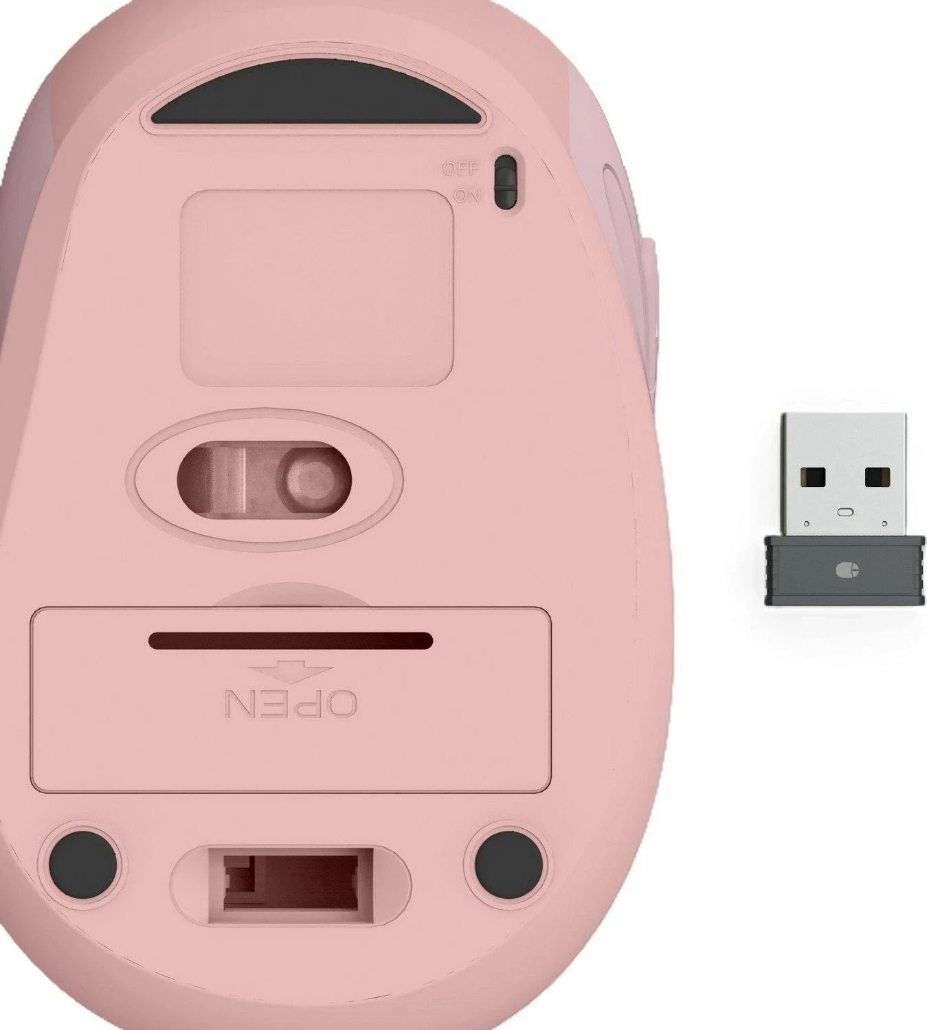 Maus Hama WM-400, wireless, 1600 DPI, 6 butona, rozë