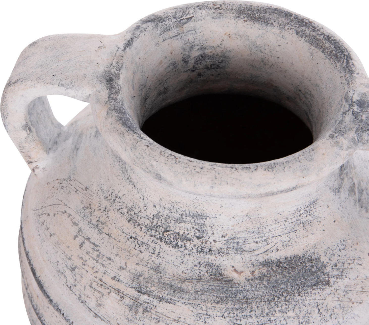 Vazo dekorative tavoline VERMO, terrakotë, ngjyrë gri e çelët, FH4398, 21x22cm