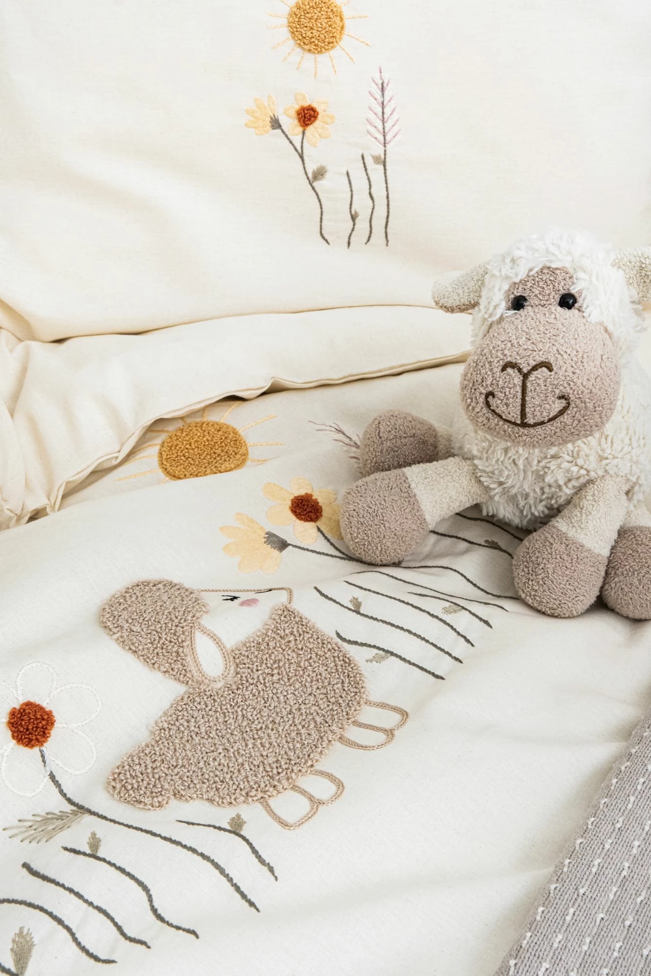 Set mbulesash për krevat fëmijësh, ngjyrë bezhë, L'essentiel, dele të vogla