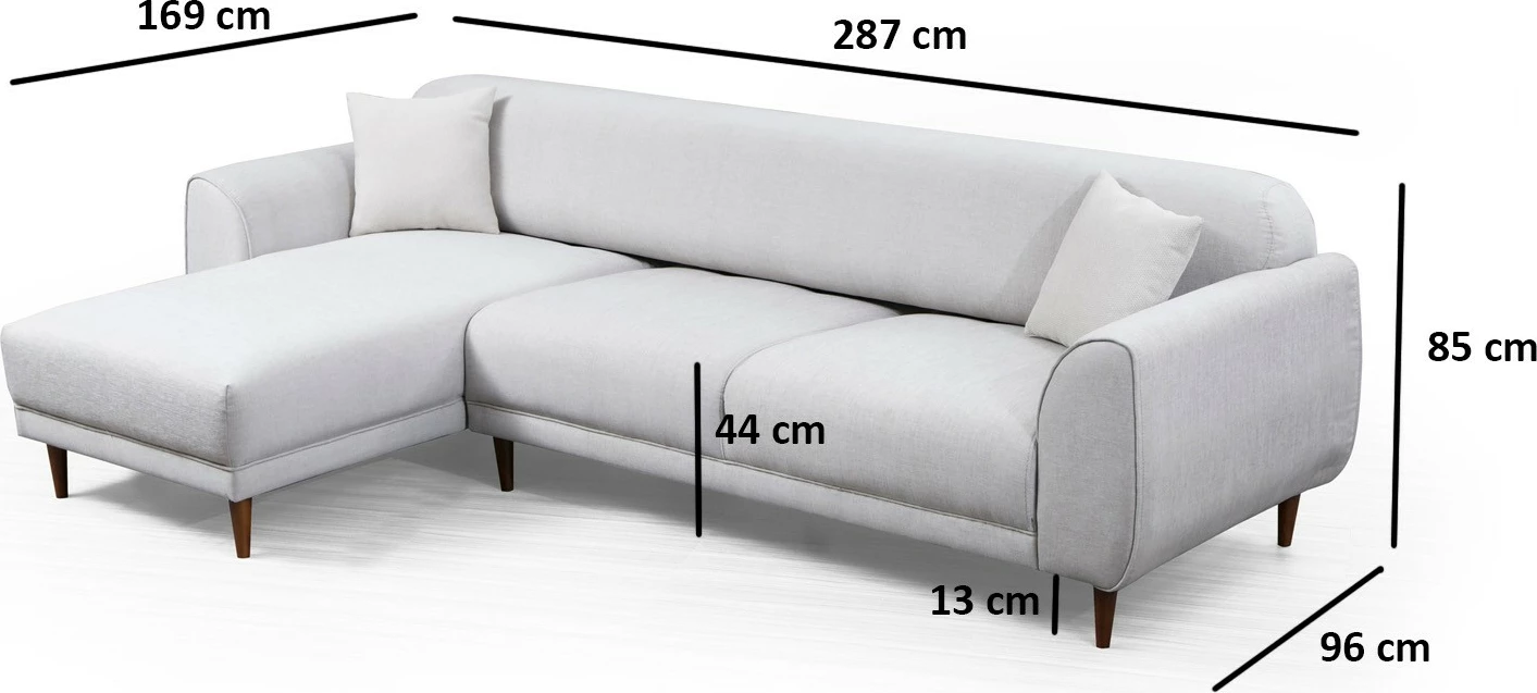 Kënd divan-krevat Atelier del Sofa, këndi majtas (Chl-3R), bezhë
