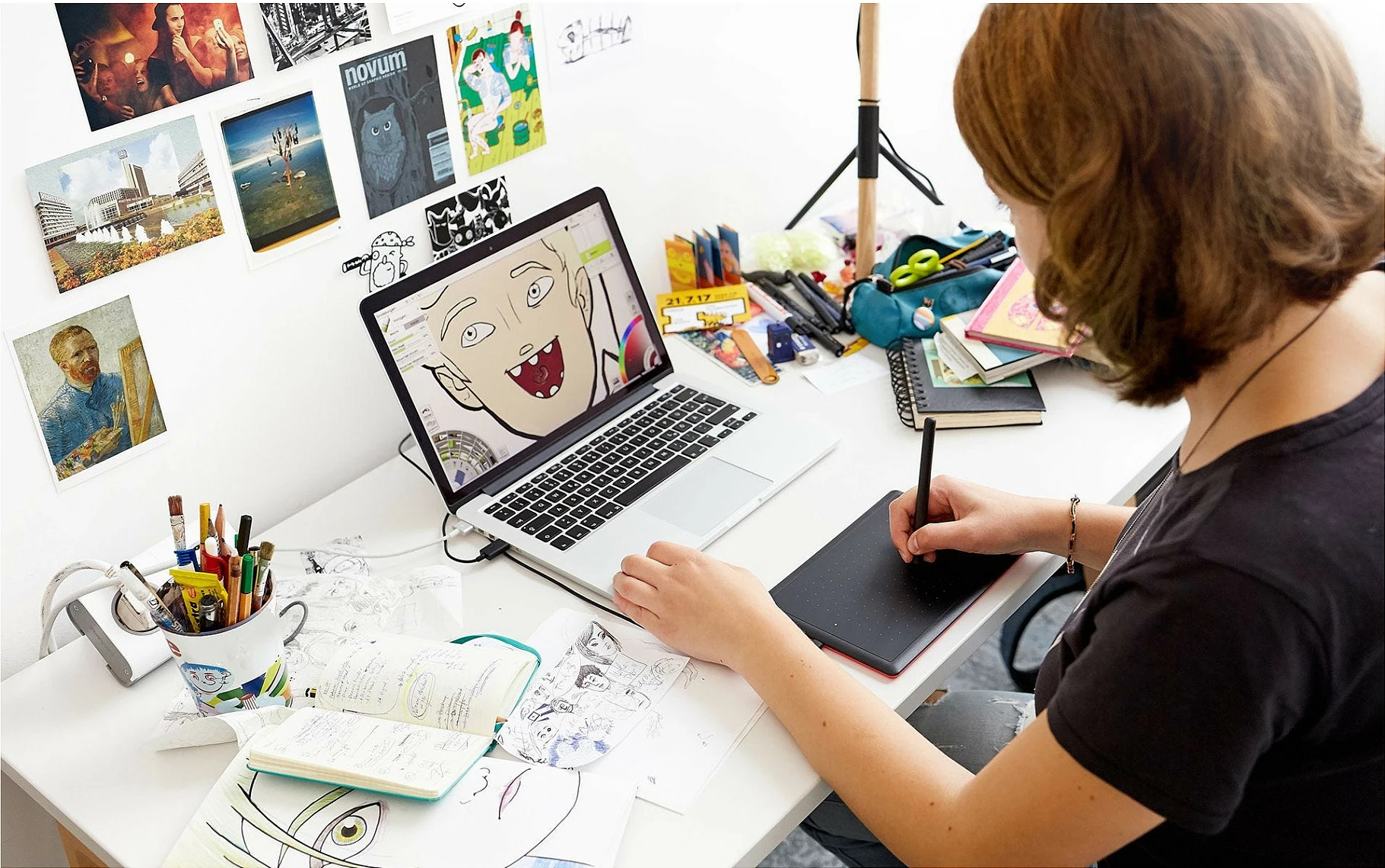 Tabletë grafike Wacom One by Small, Wired, 2540 lpi, 152 x 95 mm, USB, Pen, Ngjyrë e zezë