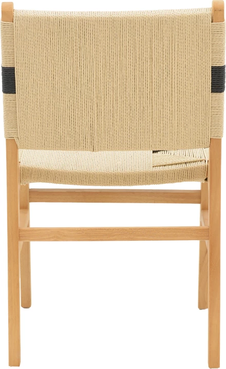 Karrige Julien, druri gome dhe litar, ngjyrë natyrale e zezë, 61x54x85cm