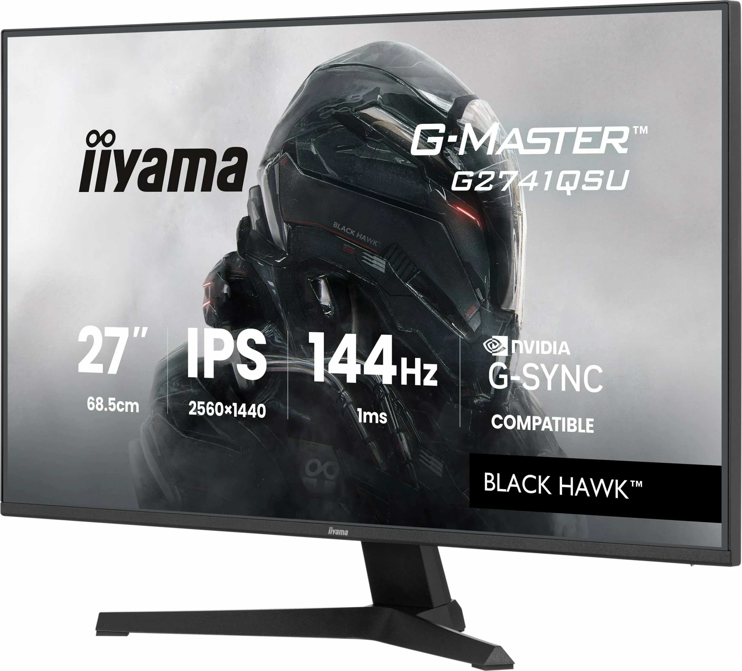 Monitor iiyama G-Master G2741QSU-B1 Black Hawk 27\" WQHD IPS 144Hz 1ms, i zi