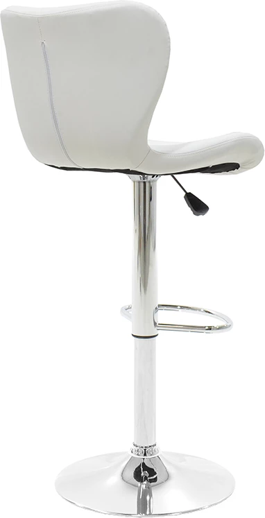 Karrige për bar Coozy pu, ngjyrë bardhë, kornizë kromi, set prej 2 copë