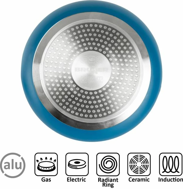 Set enësh gatimi BRUNNER Carezza Spacemaster Vacublock 0804081N, ruajtje kompakte (nesting), me çantë, blu