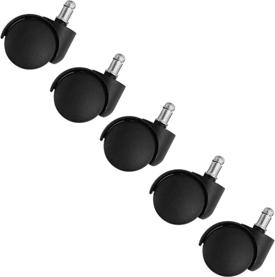 Rrota rezervë për karrige zyre, ngjyrë e zezë, 5 copë