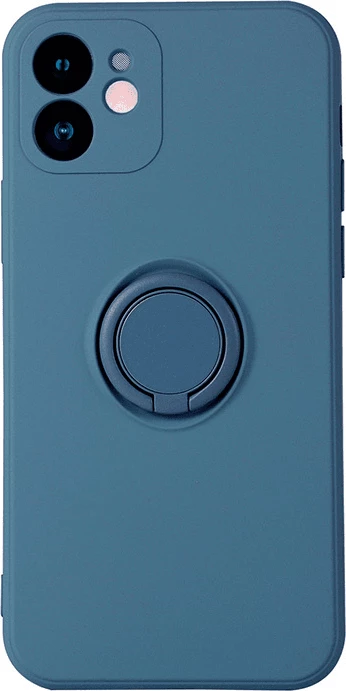 Mbështjellës silikoni ONASI Liquid Ring për iPhone 13 6.1\", me mbrojtje kamere, blu