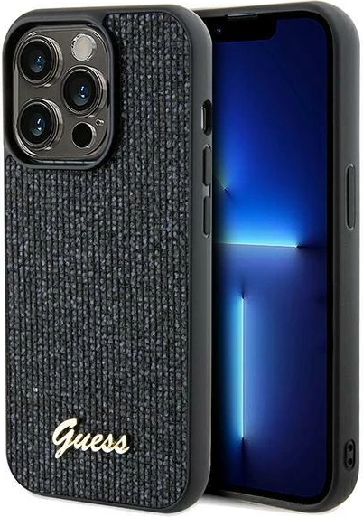 Mbështjellës Guess Disco Metal Script për iPhone 13 Pro / 13, i zi