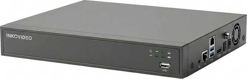 NVR Inkovideo NVR-4K-4P, 4K, 4x PoE, gri