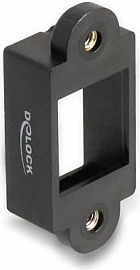 Mbajtës Keystone DeLOCK, kornizë snap-in me vida, plastikë, 18x40x10 mm, i zi