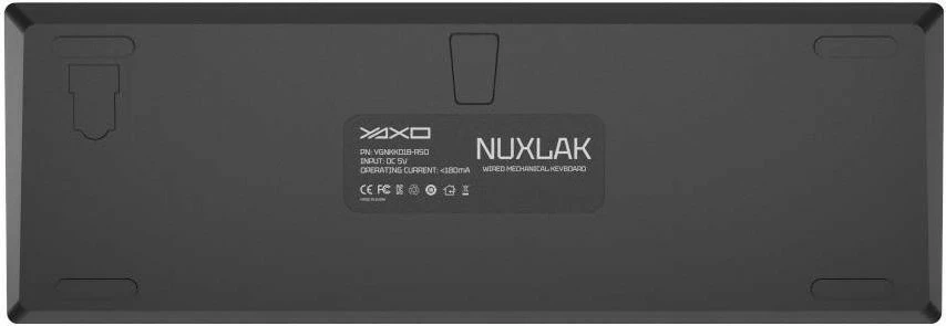 Tastierë mekanike Yaxo Nuxlak Outemu RS, 61 taste, RGB, e zezë