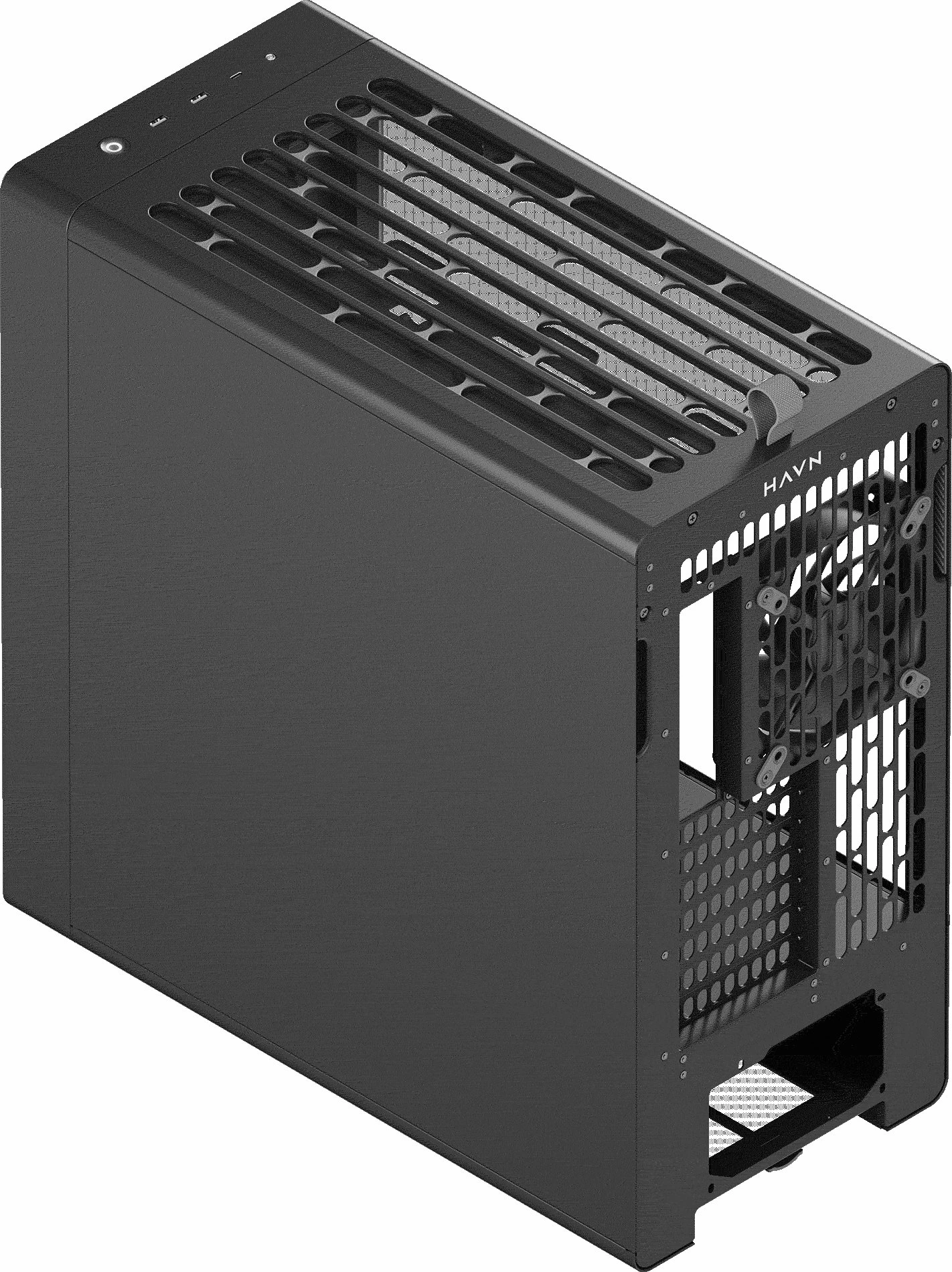 Kasë Havn BF 360 Flow (HVN-CA-BF360-04), Midi Tower, E-ATX/ATX, x3 ventilator, USB-C, e zezë