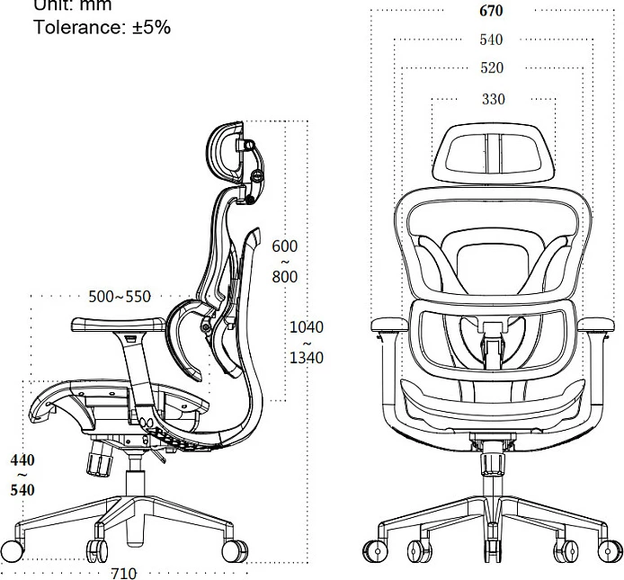 Karrige zyre ergonomike EQUIP Lite, me mbështetëse koke dhe krahësh 3D, 150 kg, blu/zezë