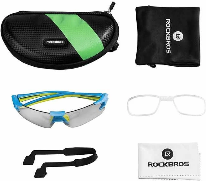 Syze sportive Rockbros, blu/jeshile