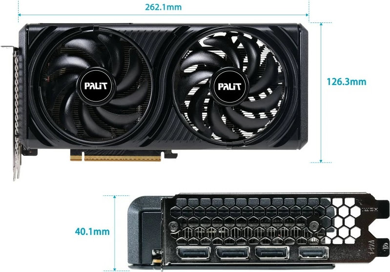 Kartelë grafike, Palit, GeForce RTX 5060 Infinity 2 OC, 8GB GDDR7, 128-bit, PCIe 5.0, 3xDP/HDMI