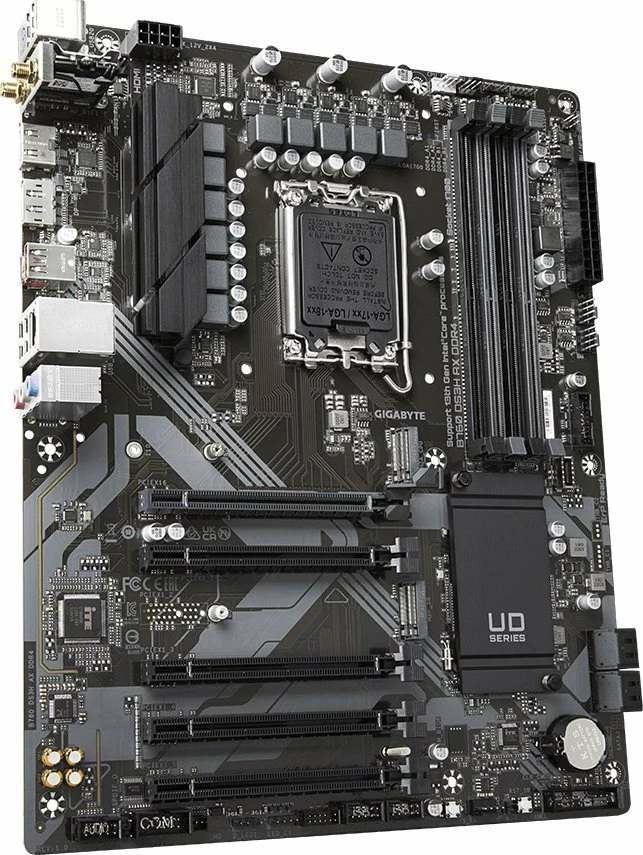 Pllakë amë Gigabyte B760 DS3H AX DDR4, ATX, Wi‑Fi AX, 4x DDR4 deri 128GB