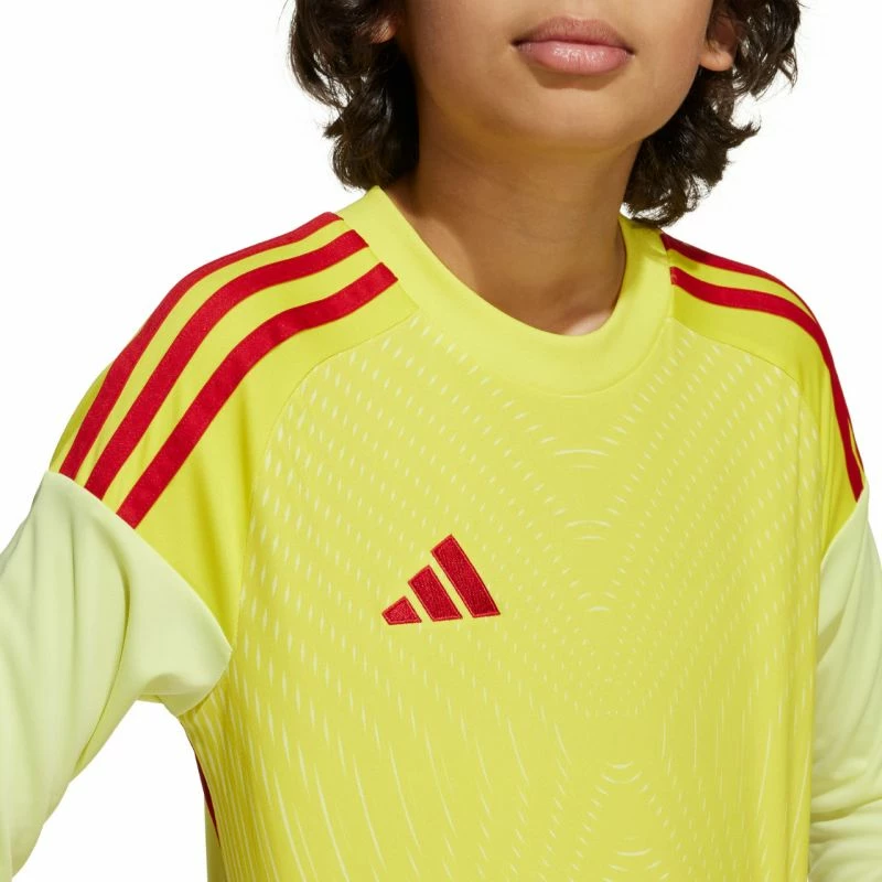 Fanellë portieri për fëmijë adidas, e verdhë dhe e kuqe