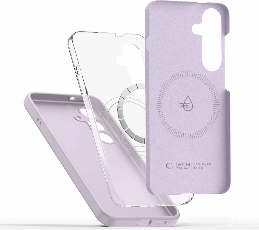 Mbështjellës Tech-Protect Liquid Silicone MagSafe për Samsung Galaxy S25 Edge, Violet