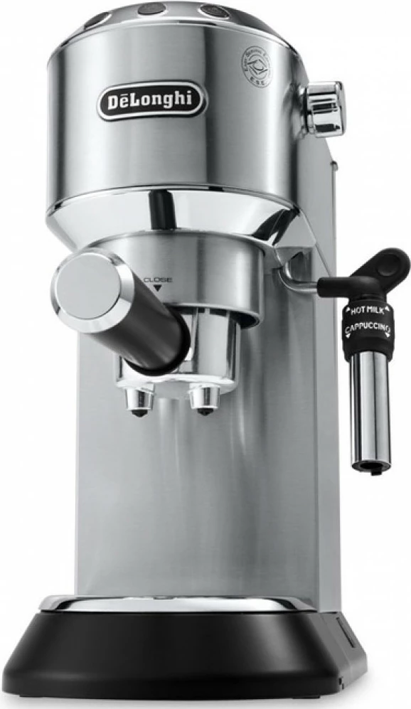 Ekspres kafeje, DeLonghi Dedica EC685.M, 15 bar, 1300 W, sistem kapuçino, trup metalik, ngjyrë metal
