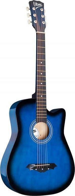 Kitarë akustike V-Tone AG ONE BB 4/4, set me çantë, rrip, plectra dhe tela rezervë, blueburst
