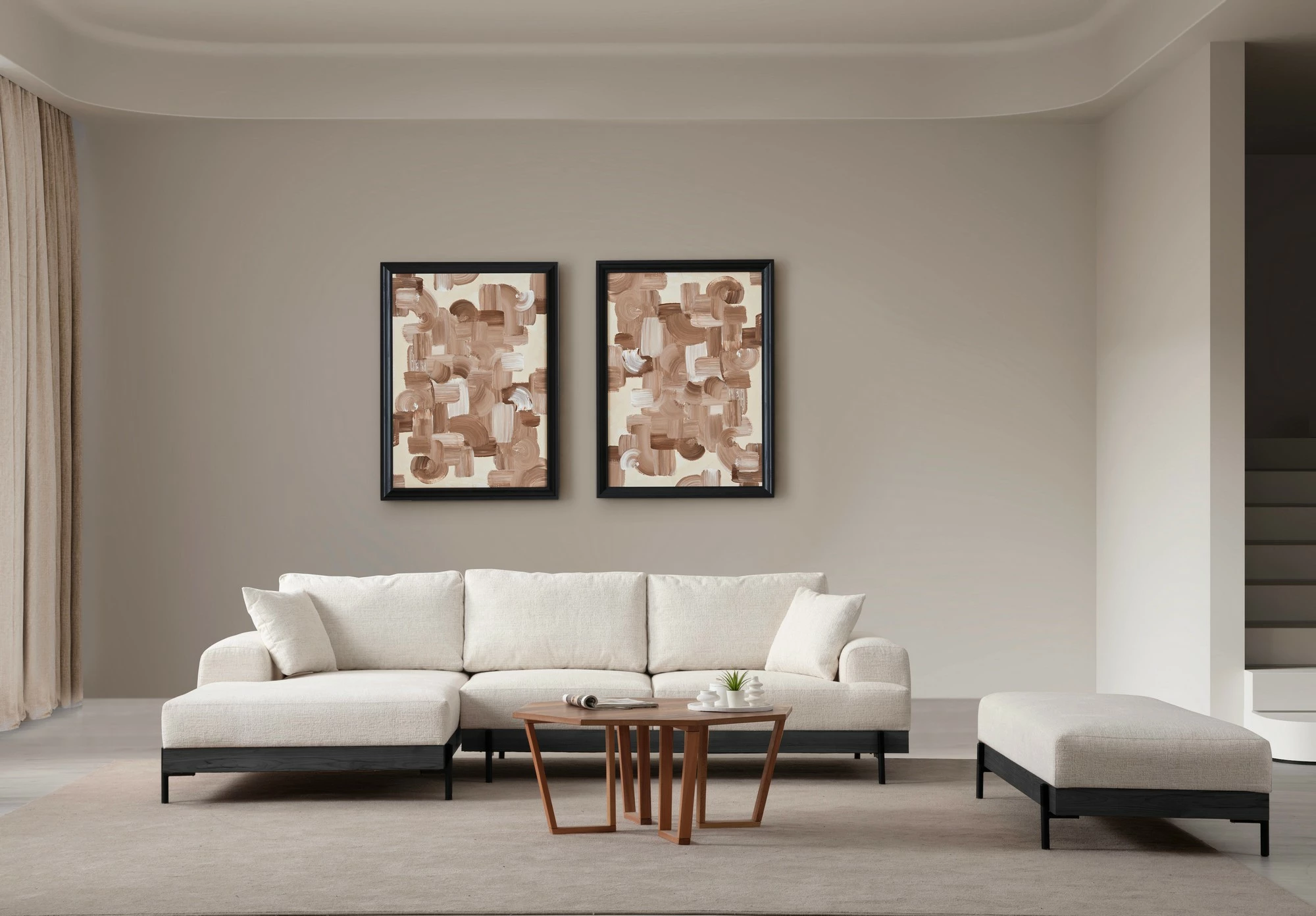 Këndare Atelier del Sofa, e zezë majtas - e bardhë