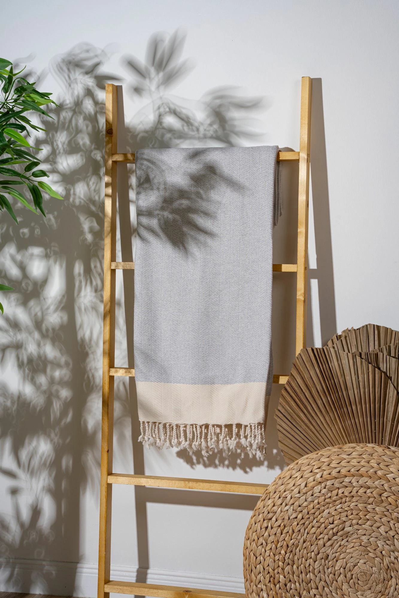 Peshqir plazhi Fouta, ngjyrë gri, Mijölnir, 90x180cm