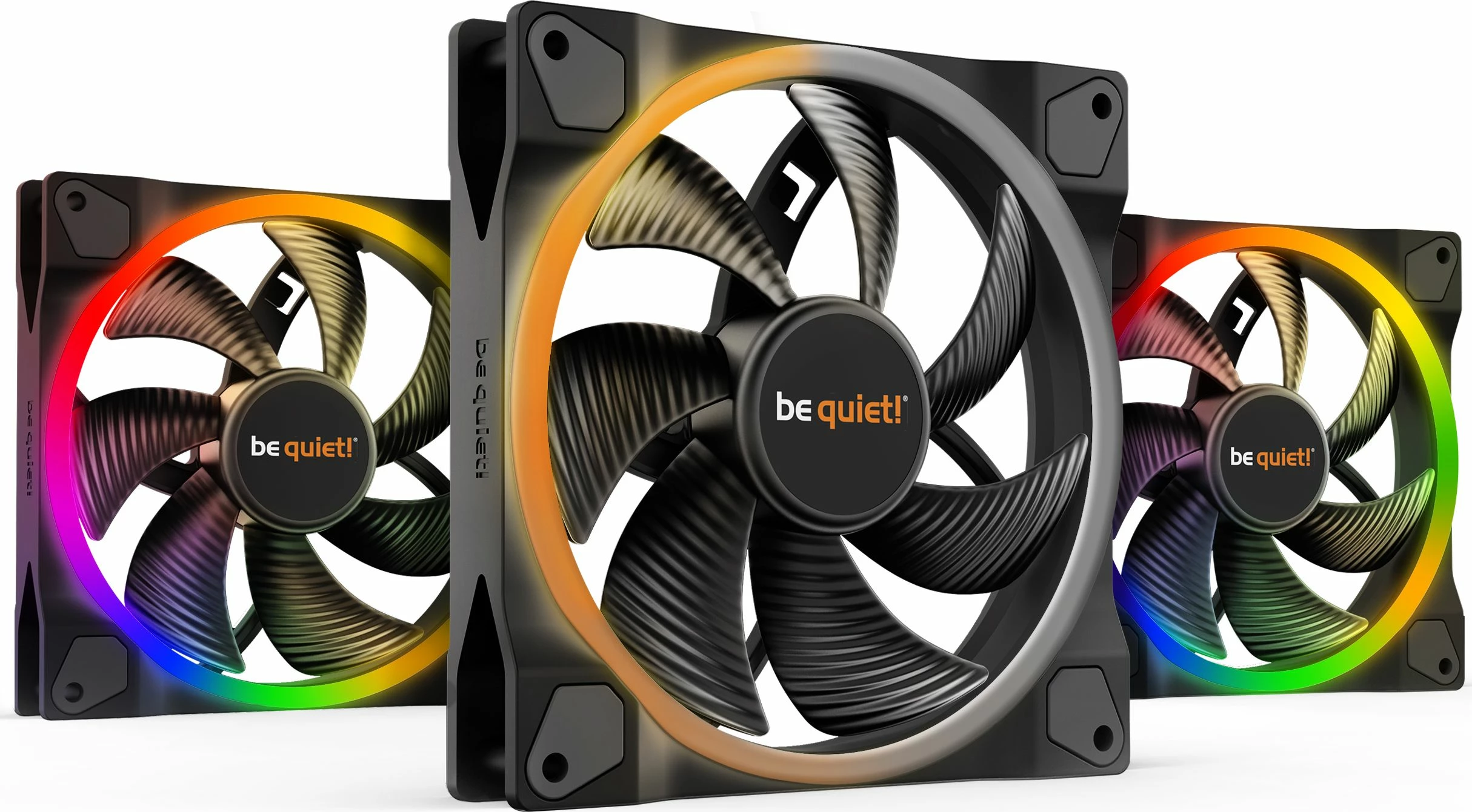 Ventilator kase PC be quiet! Light Wings BL078 140mm PWM ARGB me hub, set 3 copë, i zi