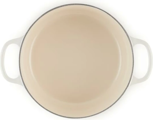 Tenxhere gize Le Creuset Signature Roaster, 26 cm, e rrumbullaktë, meringue