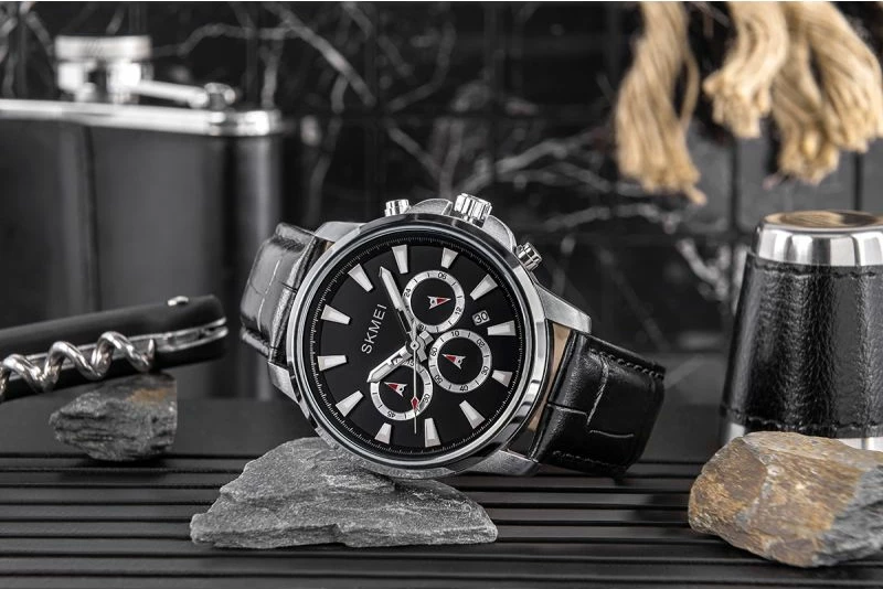 Orë dore për meshkuj Skmei, e zezë