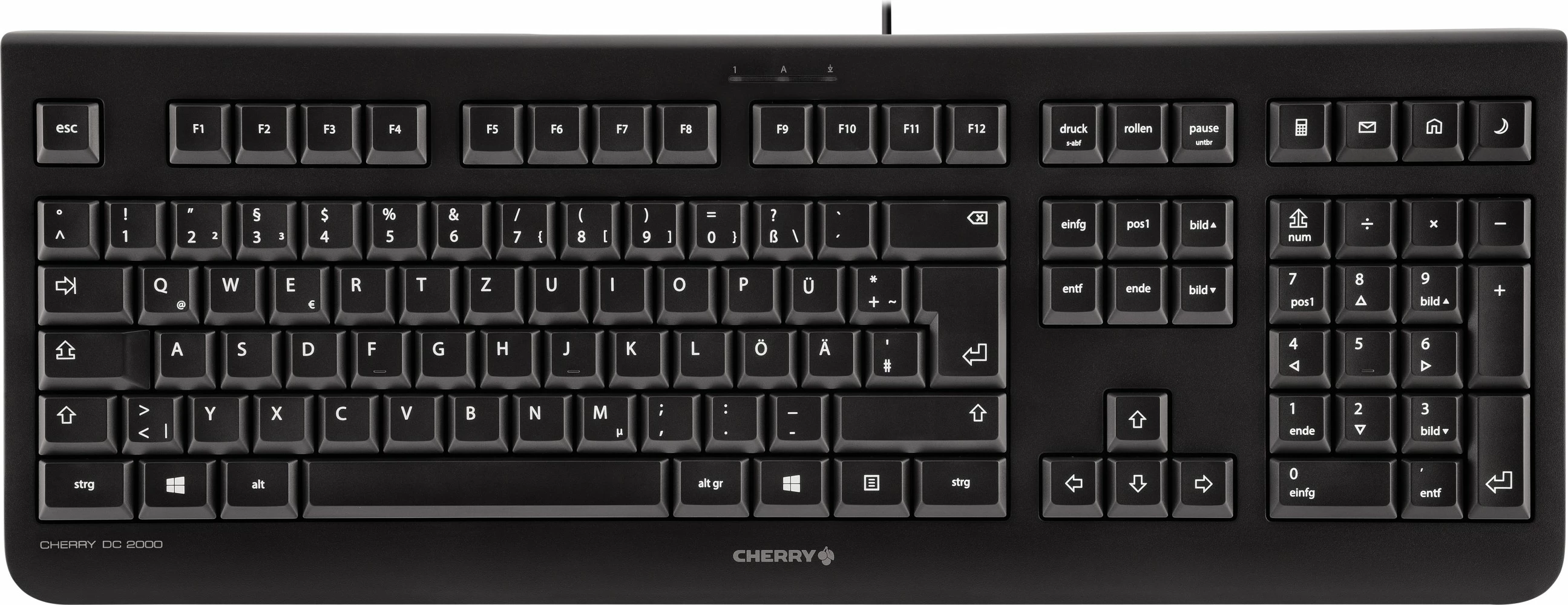 Tastierë mekanike Cherry DC 2000, USB, QWERTY, Maus i përfshirë, e zezë