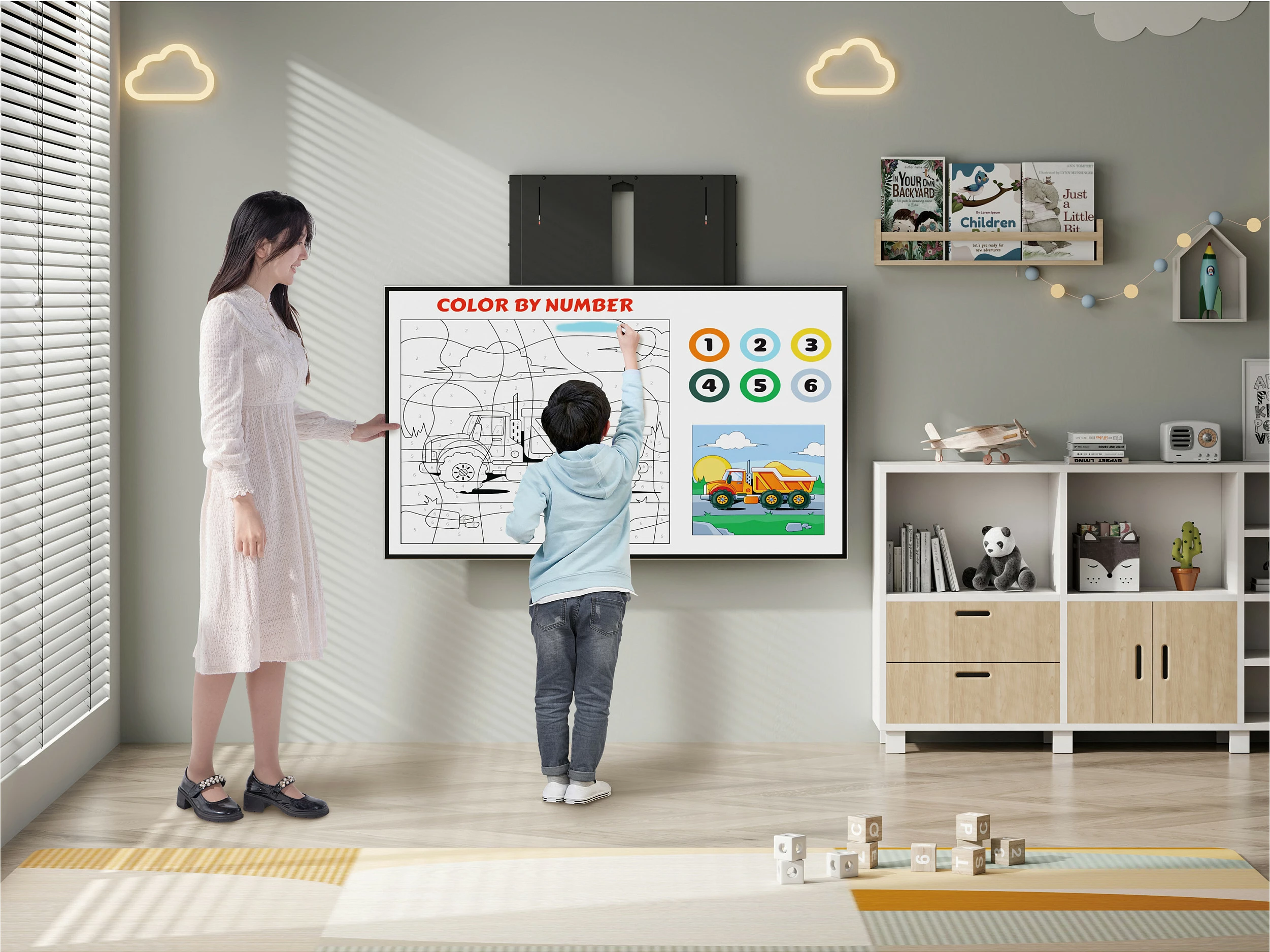 Mbajtëse muri për TV Equip, Up-Down 1 nyje, 60"-100", VESA 800x600, 90 kg, e zezë