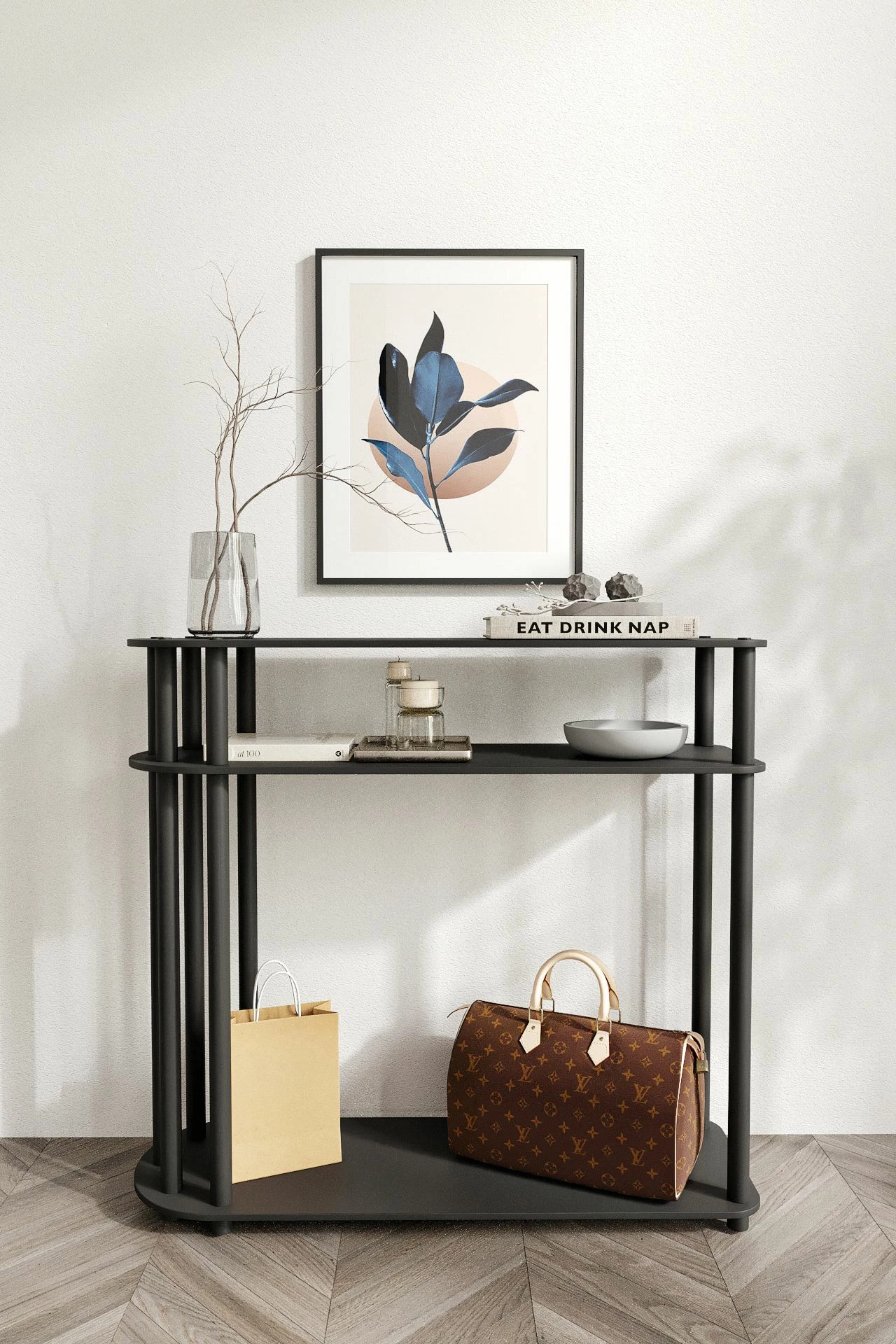 Komodë Skye Decor, ngjyrë e zezë, Caprio