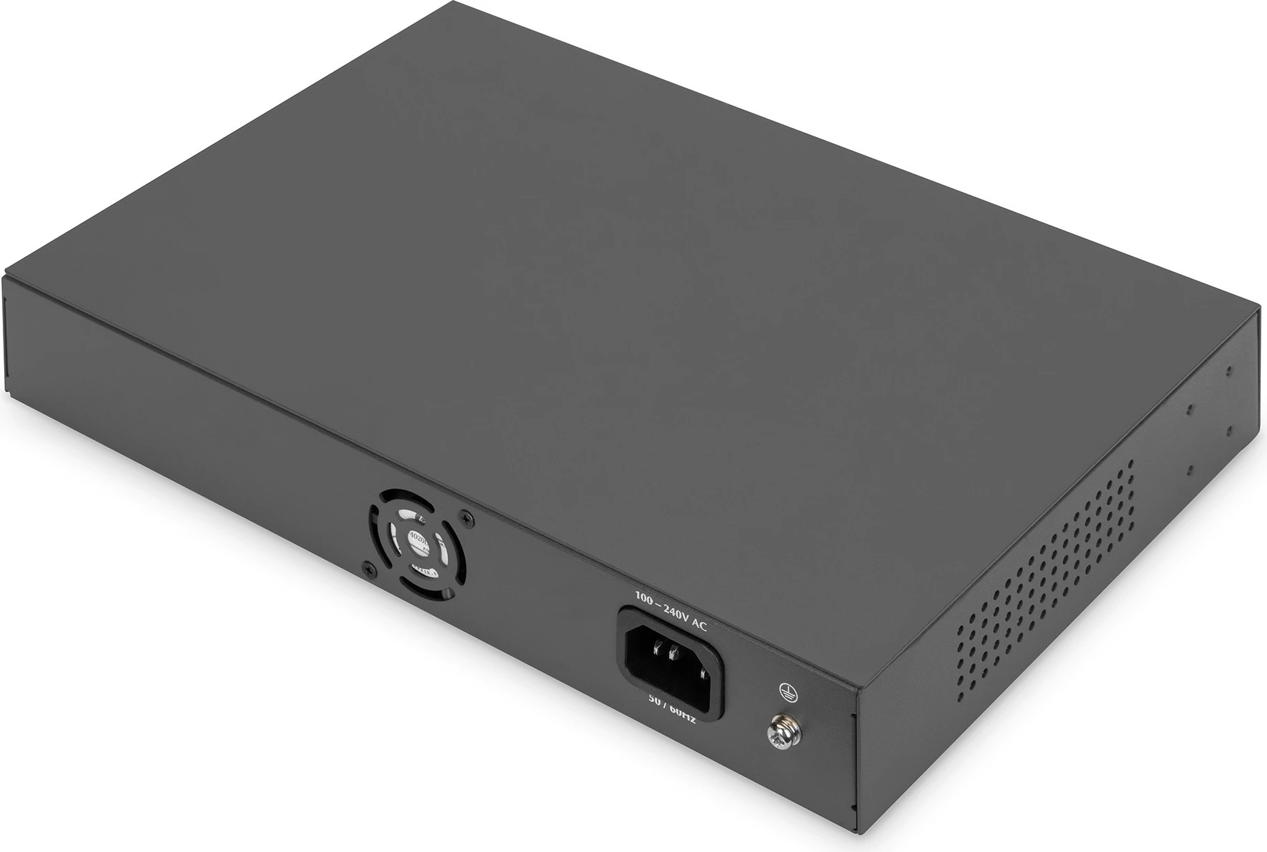 Switch Digitus 16-portë, PoE, 10/100, 1U, i zi