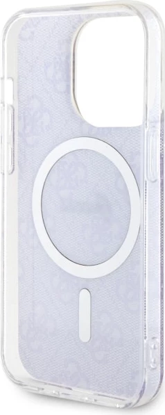 Mbështjellës Guess 4G MagSafe për iPhone 14 Pro 6.1", vjollcë
