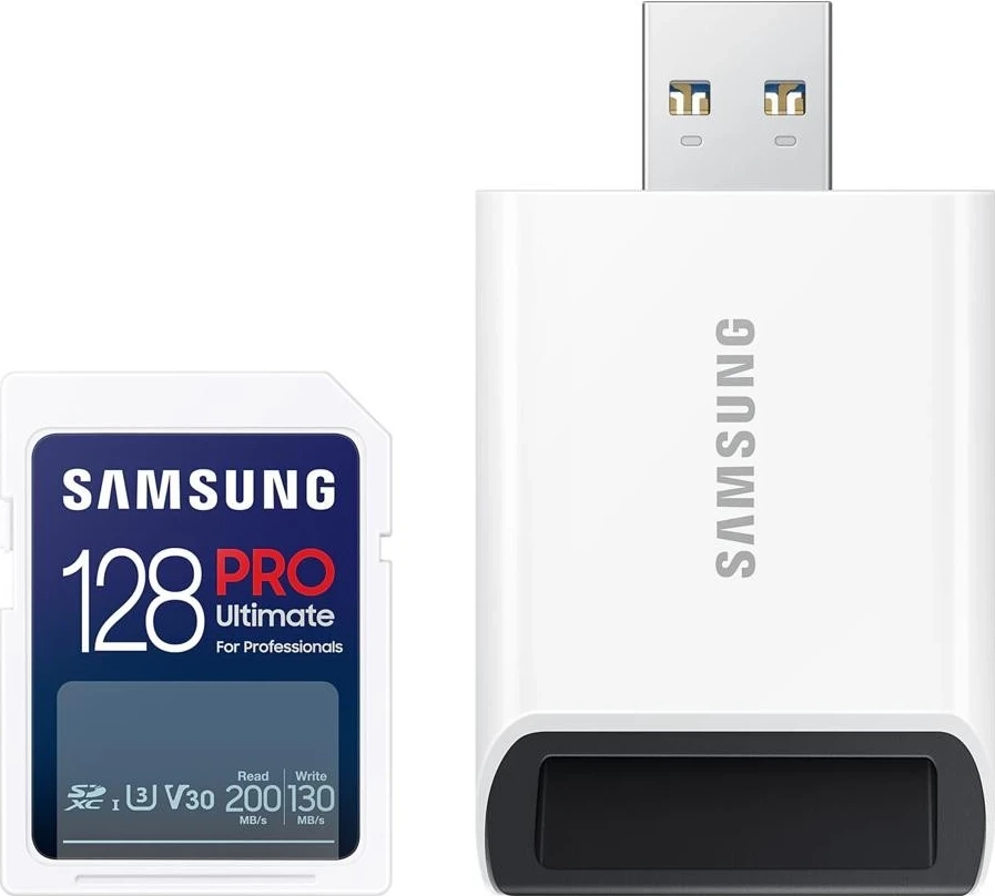 Kartelë kujtese Samsung PRO Ultimate SDXC 128GB, me lexues