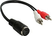 Adapter audio GoodConnections RCA (Cinch) në DIN 5-pin, 0.2 m, zi