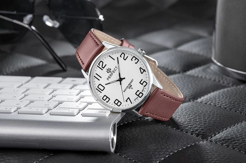 Orë dore meshkuj PERFECT GXB452-02, kafe