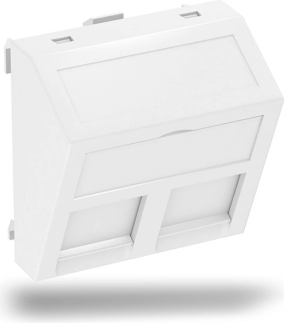 Mbajtës modulash dalje rrjeti OBO Bettermann DTS-2C RW1, 2x 45x45mm Tip C, i bardhë