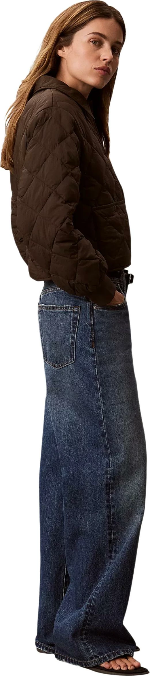 Jakne puffer për femra Calvin Klein Jeans LV047G509G, kafe [Madhësia: M]