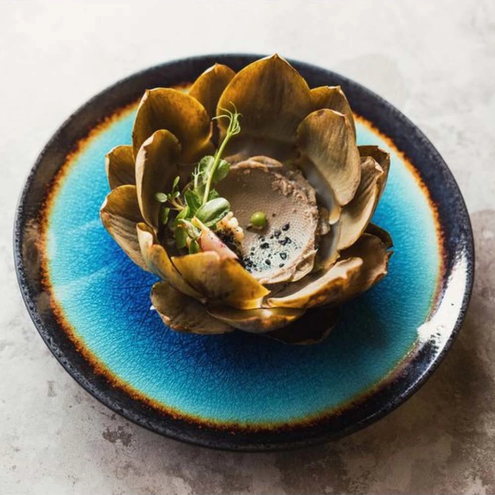 Pjatë e sheshtë Fine Dine Lazur Ø254 mm, blu, set 3 copë