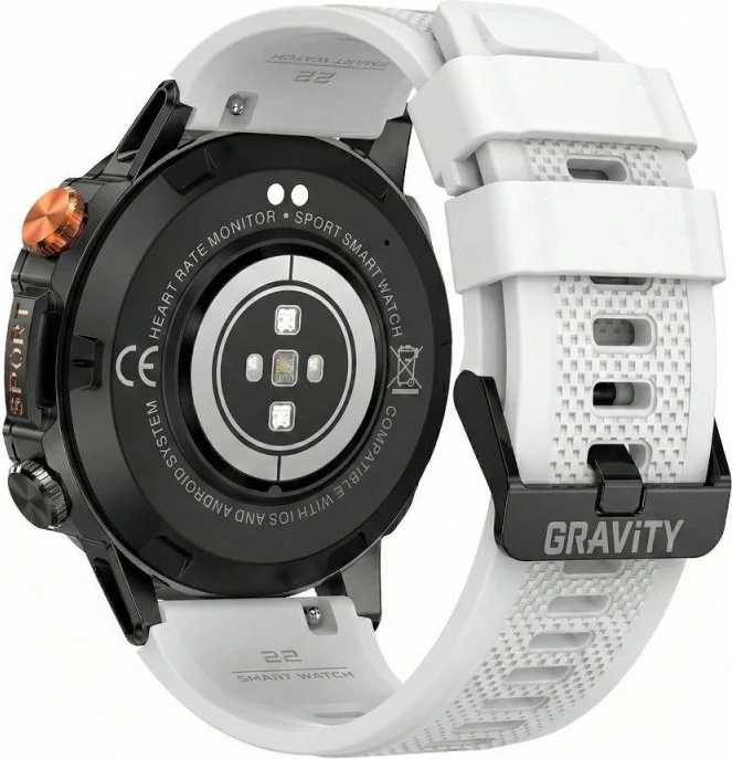 Smartwatch Gravity GT20-8, dy rripa, e zezë